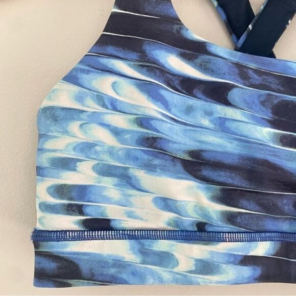 Lululemon Time to Sweat Sports Bra in Tidal Multi Blue 6 - Picture 2 of 8